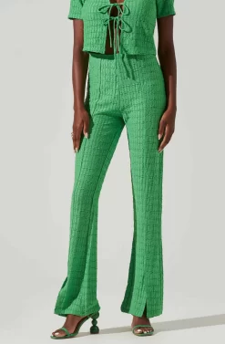 Zoey Seamed Split Hem Pants -ASTR the Label Store ACP7253 GREEN 2 scaled