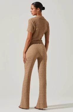 Zoey Seamed Split Hem Pants -ASTR the Label Store ACP7253 TAUPE 4 scaled