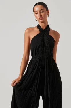 Damia Halter Wide Leg Jumpsuit -ASTR the Label Store ACP7256 BLACK 4 scaled