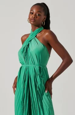 Damia Halter Wide Leg Jumpsuit -ASTR the Label Store ACP7256 GREEN 3 scaled