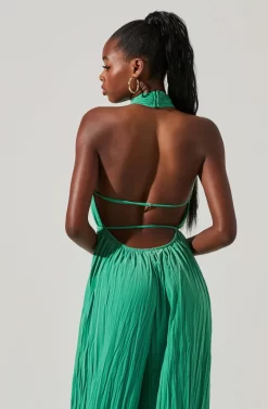 Damia Halter Wide Leg Jumpsuit -ASTR the Label Store ACP7256 GREEN 4 scaled
