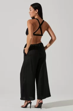 Marise Cutout Wide Leg Jumpsuit -ASTR the Label Store ACP7257 BLACK 4 scaled