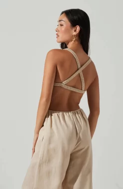 Marise Cutout Wide Leg Jumpsuit -ASTR the Label Store ACP7257 NATURAL 3 scaled