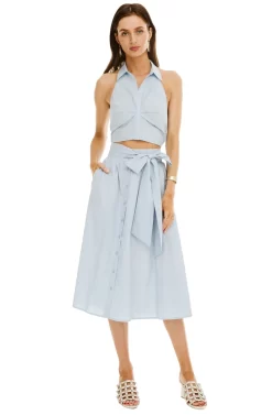 Shayla Midi Skirt -ASTR the Label Store ACS8079 FRENCH BLUE 01 scaled