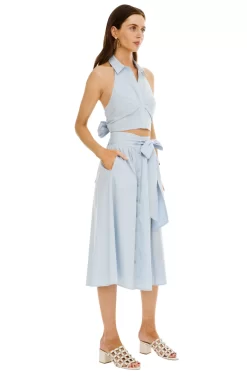 Shayla Midi Skirt -ASTR the Label Store ACS8079 FRENCH BLUE 02 scaled