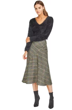 Marsha Skirt -ASTR the Label Store ACS9005 SAGE MULTI PLAID 01 scaled