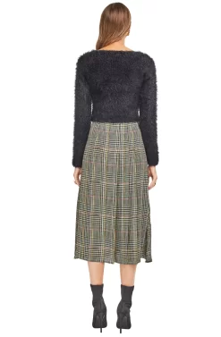 Marsha Skirt -ASTR the Label Store ACS9005 SAGE MULTI PLAID 03 scaled