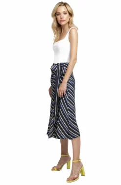 Teagan Striped Midi Skirt -ASTR the Label Store ACS9015 PURPLE YELLOW STRIPE 02 scaled