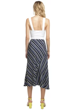 Teagan Striped Midi Skirt -ASTR the Label Store ACS9015 PURPLE YELLOW STRIPE 03 scaled