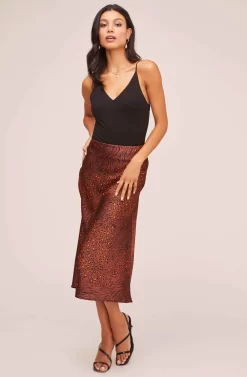Pamela Animal Print Skirt -ASTR the Label Store ACS9022 RUST ANIMAL 2 scaled