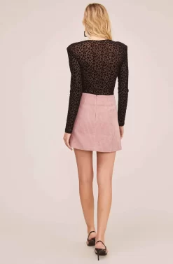 Uma Mini Skirt -ASTR the Label Store ACS9033 DUSTY PINK 3 scaled
