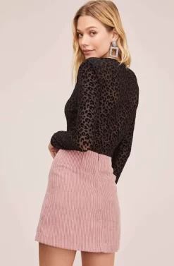 Uma Mini Skirt -ASTR the Label Store ACS9033 DUSTY PINK 4 scaled