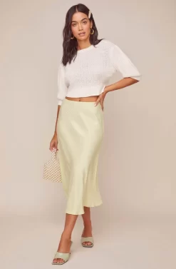 Nava Midi Skirt -ASTR the Label Store ACS9045B CELERY 1 scaled