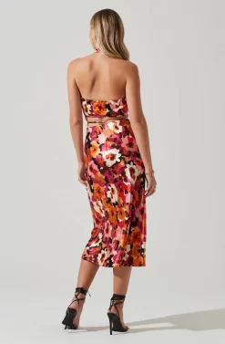 Nava Floral Midi Skirt -ASTR the Label Store ACS9045S REDFLORAL 6 scaled