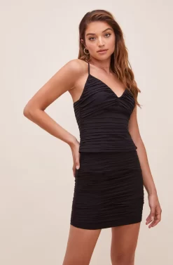 Reanna Pleated Mini Skirt -ASTR the Label Store ACS9060 BLACK 2 scaled