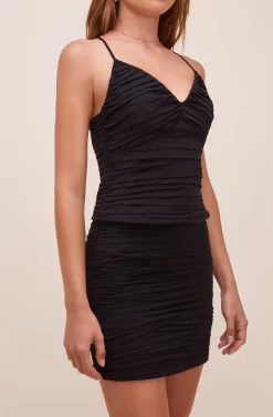 Reanna Pleated Mini Skirt -ASTR the Label Store ACS9060 BLACK 4 scaled