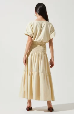 Perfect Oasis Tiered Midi Skirt -ASTR the Label Store ACS9062 VANILLA 4 scaled