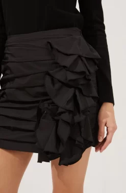 All The Frills Ruffle Mini Skirt 11 All The Frills Ruffle Mini Skirt -ASTR the Label Store ACS9069 BLACK 4 scaled