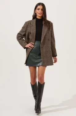 Meika Faux Leather Mini Skirt -ASTR the Label Store ACS9072 GREEN 7 scaled