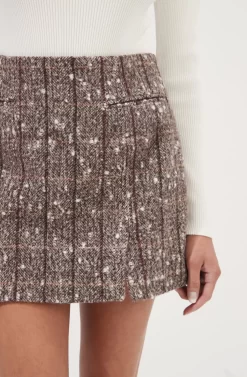 Christa Plaid Mini Skirt -ASTR the Label Store ACS9073C BROWNMULTI 4 scaled