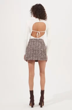 Christa Plaid Mini Skirt -ASTR the Label Store ACS9073C BROWNMULTI 5 scaled