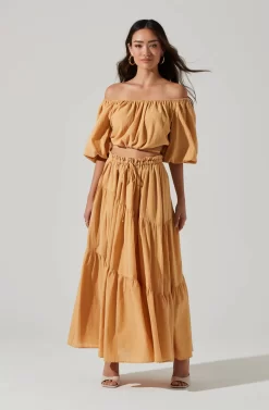 Balboa Tiered Maxi Skirt -ASTR the Label Store ACS9080 GOLDEN 1 c7fac6d7 c799 44be b5b4 17e75490b0f0 scaled