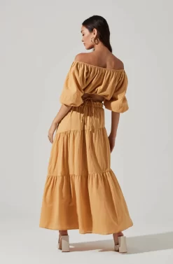 Balboa Tiered Maxi Skirt -ASTR the Label Store ACS9080 GOLDEN 4 f70e7876 c554 432f ac16 89e7cd86c74f scaled