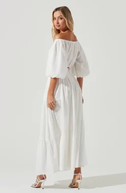 Balboa Tiered Maxi Skirt -ASTR the Label Store ACS9080 WHITE 3 scaled