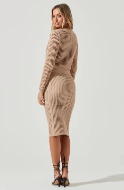 Halsey Crochet Midi Skirt -ASTR the Label Store ACS9084 NATURAL 2 scaled
