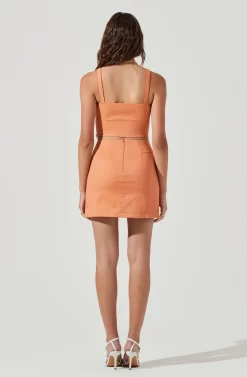 Monet Double Slit Mini Skirt -ASTR the Label Store ACS9093B PAPAYA 5 e7f38653 28c4 475a b84d 849b85354a14 scaled