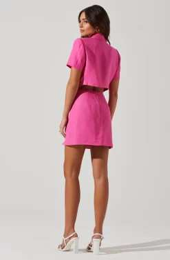 Covina Mini Skirt 9 Covina Mini Skirt -ASTR the Label Store ACS9096L PINK 5 scaled