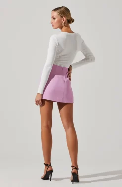 Laudine Mini Skirt -ASTR the Label Store ACS9110 PINK 6 scaled