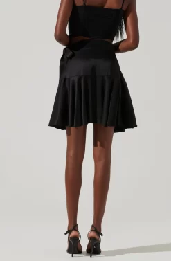 Ellery Ruffle Mini Skirt -ASTR the Label Store ACS9122 BLACK 3 scaled