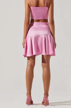 Ellery Ruffle Mini Skirt -ASTR the Label Store ACS9122 PINK 3 scaled
