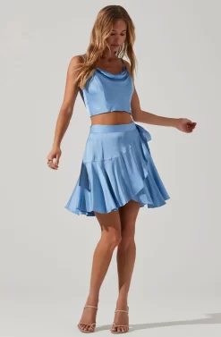Ellery Ruffle Mini Skirt -ASTR the Label Store ACS9122 SKYBLUE 2 scaled