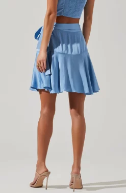 Ellery Ruffle Mini Skirt -ASTR the Label Store ACS9122 SKYBLUE 4 scaled
