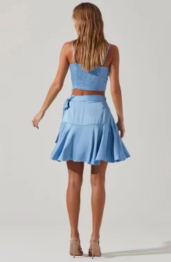Ellery Ruffle Mini Skirt -ASTR the Label Store ACS9122 SKYBLUE 5 scaled