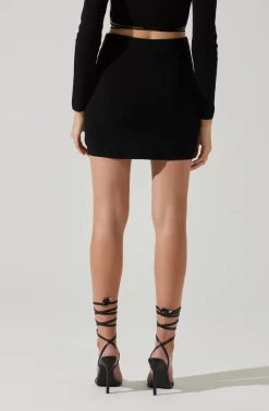 Raven Mini Skirt -ASTR the Label Store ACS9127 BLACK 4 scaled