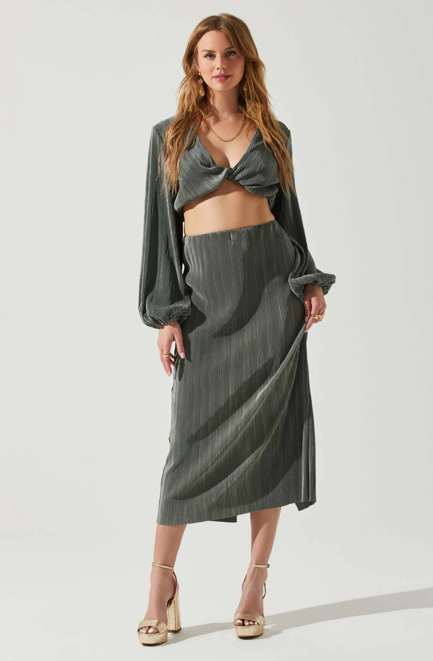 Cataleya Plisse Midi Skirt 9 Cataleya Plisse Midi Skirt - Image 9