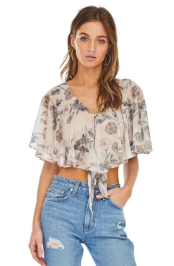 Jasmine Top -ASTR the Label Store ACT13329 DUSTY BLUSH FLORAL 00 scaled