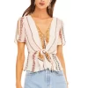 Candice Floral Stripe Top
