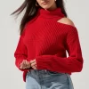 Sepulveda Shoulder Cutout Turtleneck Sweater