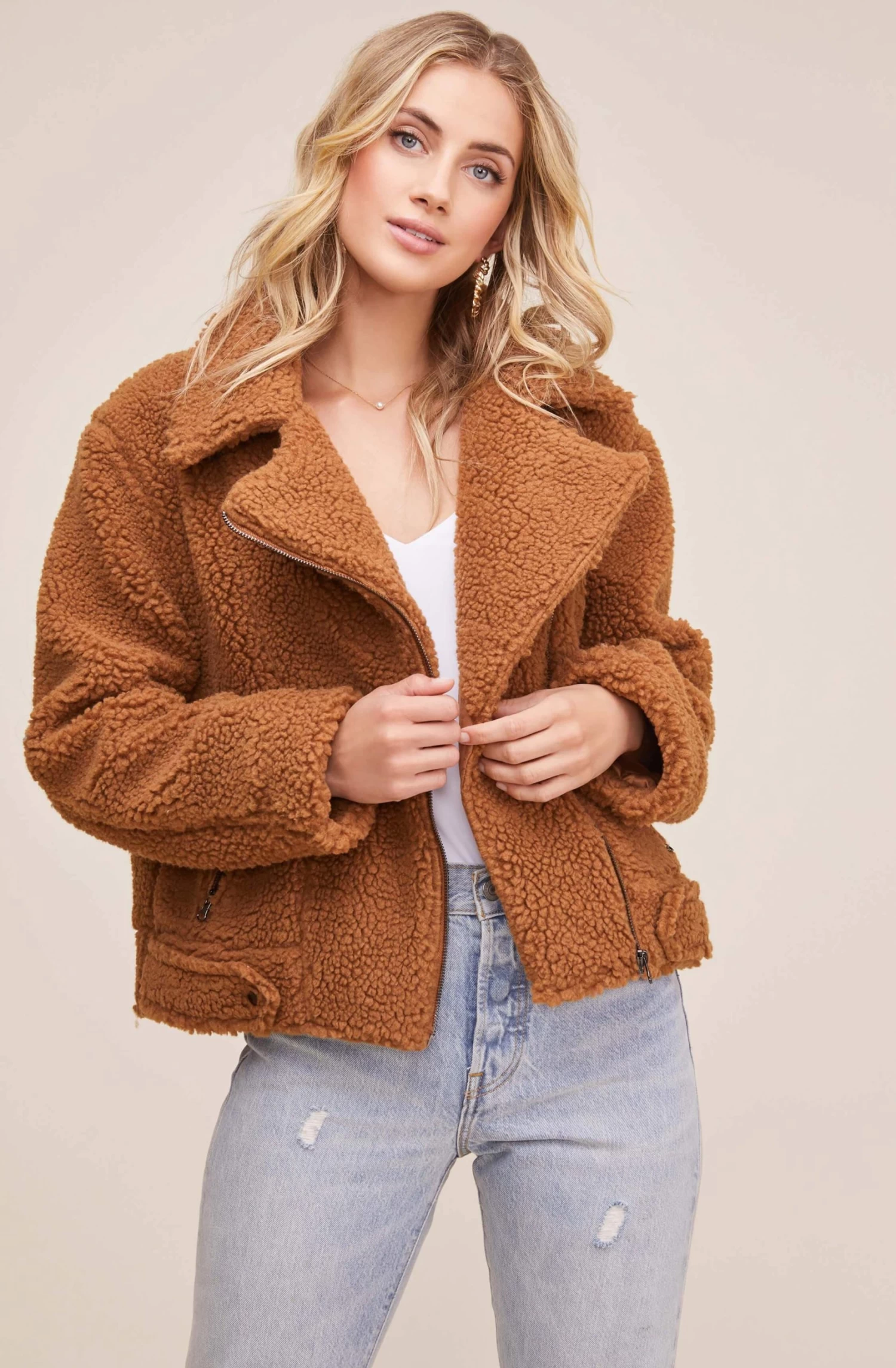 Faux Shearling Moto Jacket 1 Faux Shearling Moto Jacket