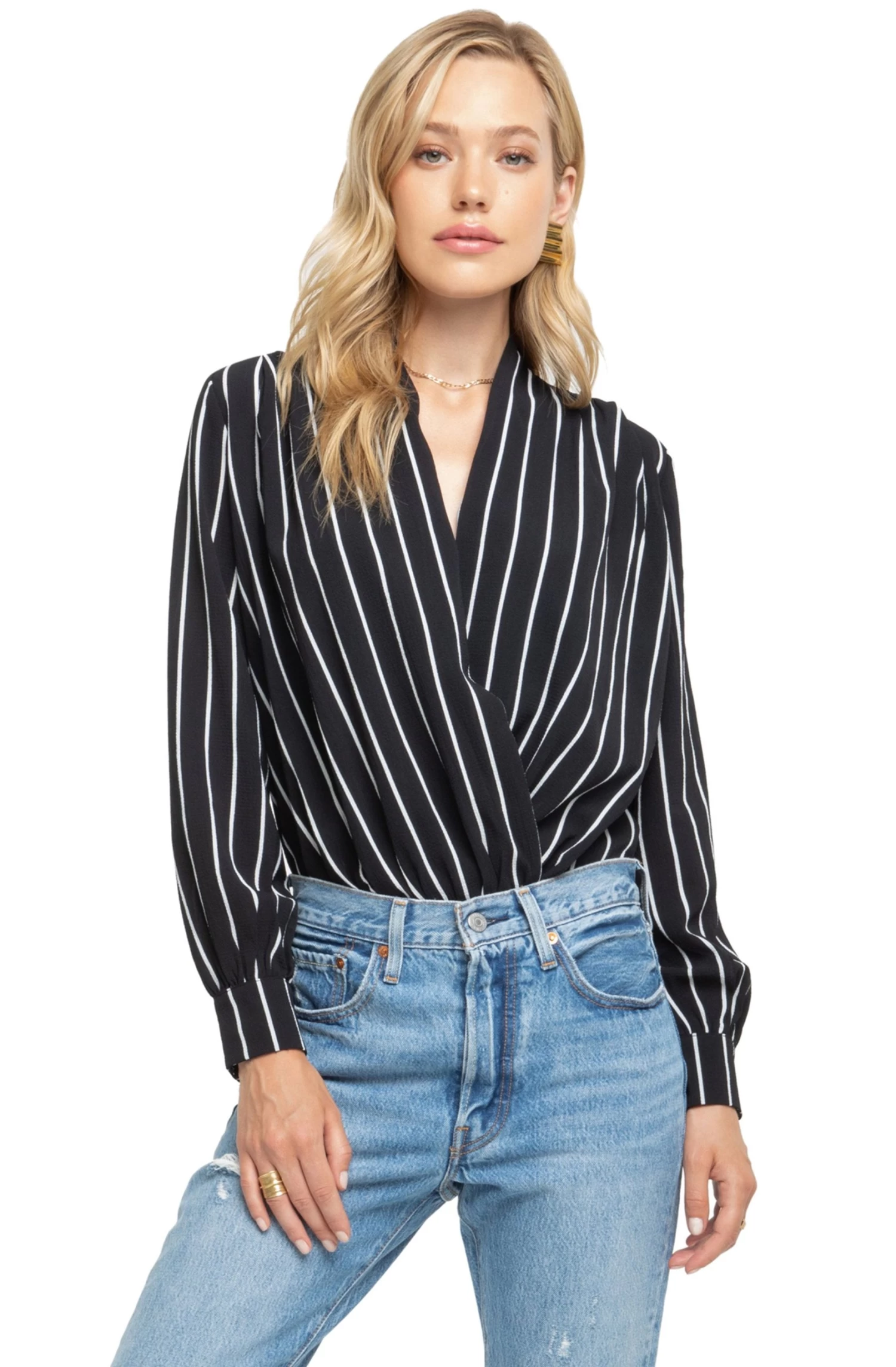 Surplice Blouse Bodysuit 1 Surplice Blouse Bodysuit