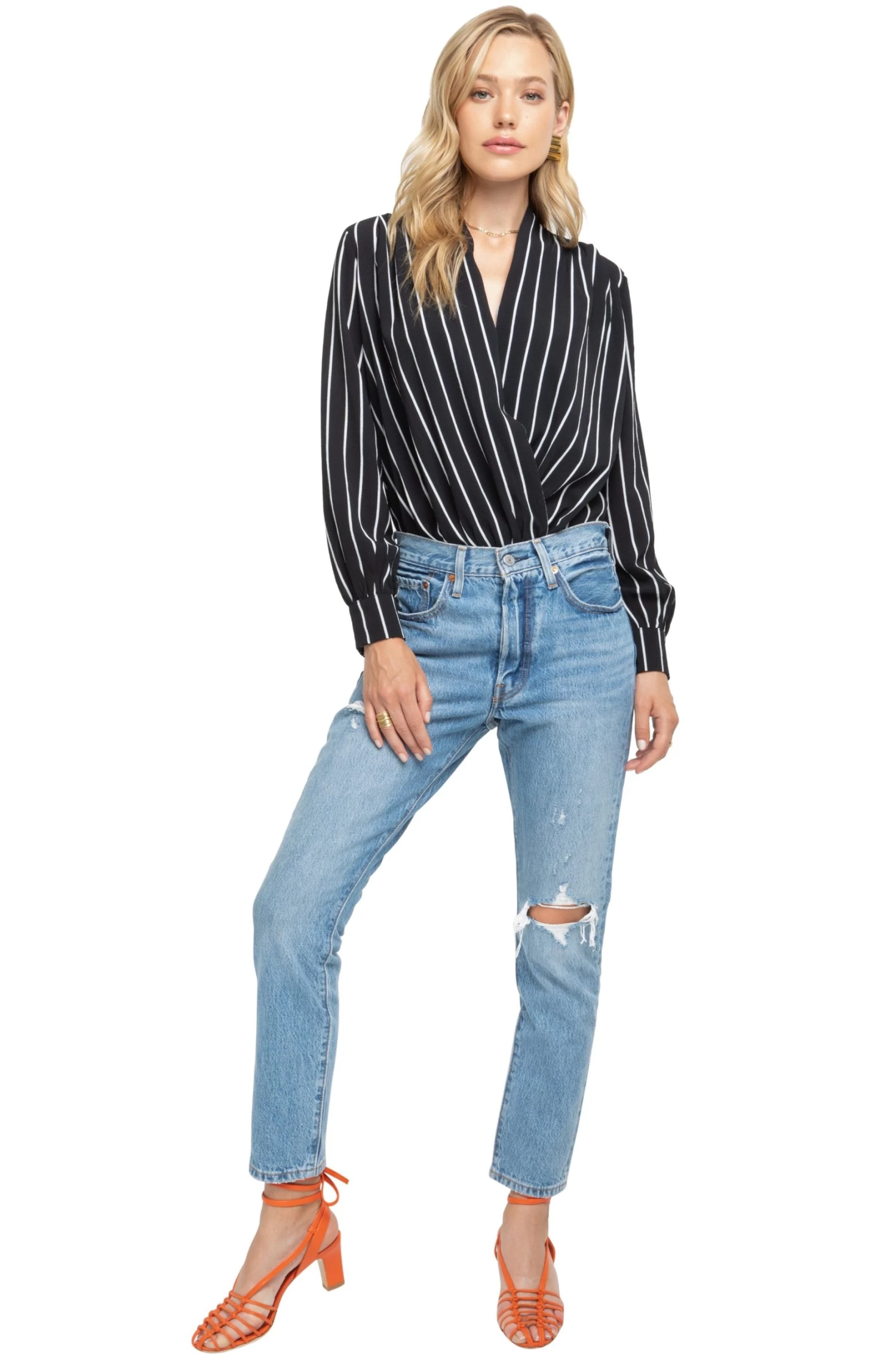 Surplice Blouse Bodysuit 2 Surplice Blouse Bodysuit - Image 2