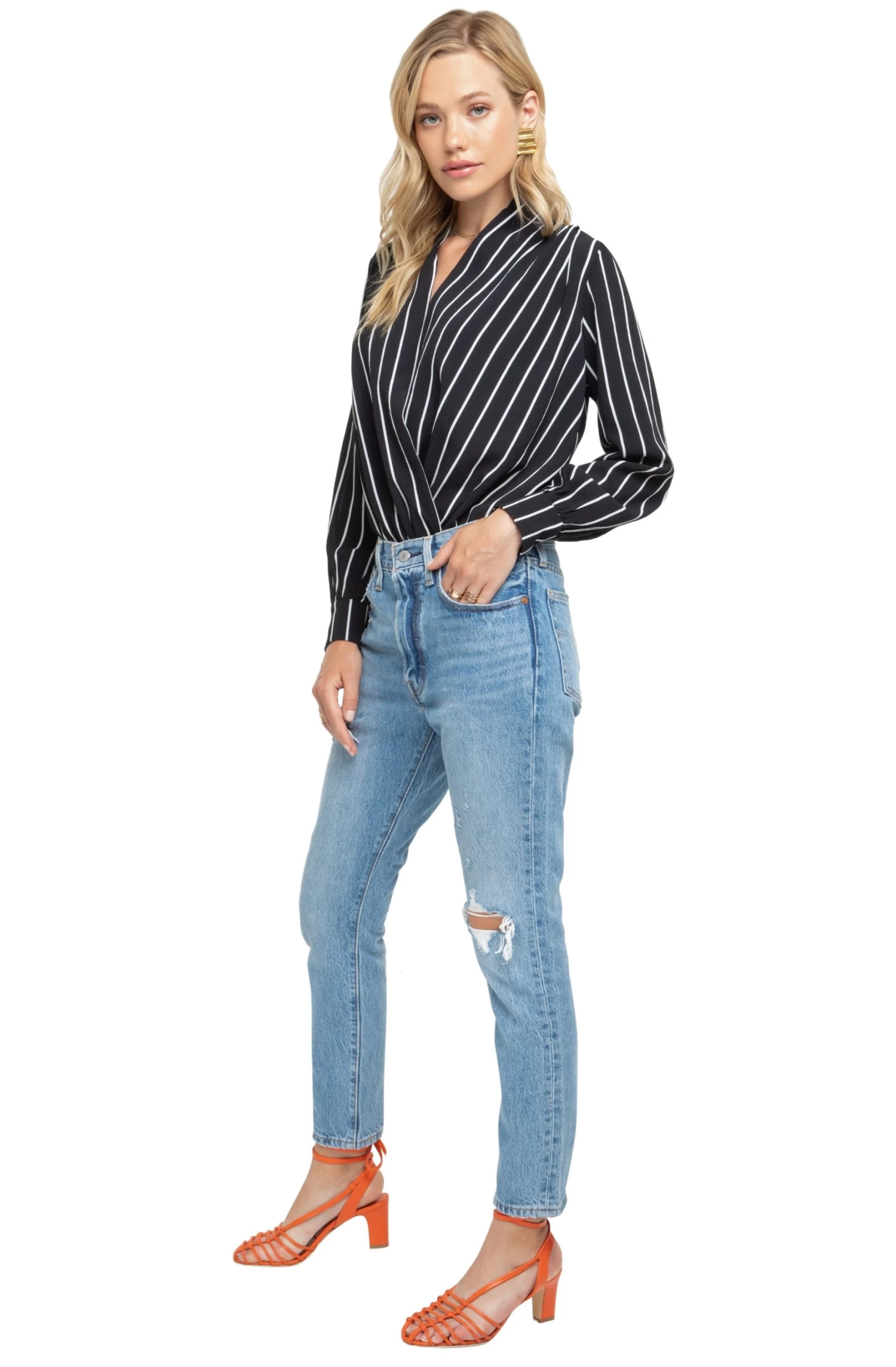 Surplice Blouse Bodysuit 4 Surplice Blouse Bodysuit - Image 4