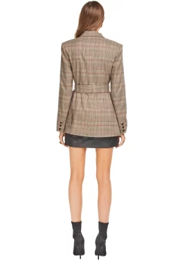 Emerson Blazer -ASTR the Label Store ACT15012 TAUPE RED PLAID 03 scaled