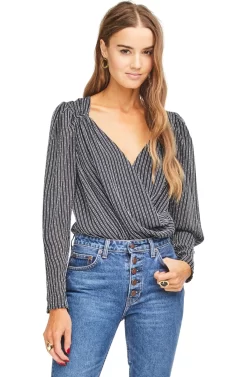 Bernadette Bodysuit -ASTR the Label Store ACT15029B BLACK WHITE STRIPE 00 scaled