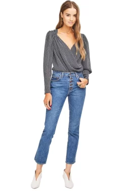 Bernadette Bodysuit -ASTR the Label Store ACT15029B BLACK WHITE STRIPE 01 scaled