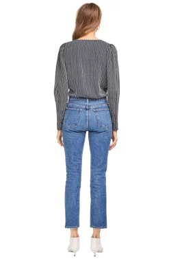 Bernadette Bodysuit -ASTR the Label Store ACT15029B BLACK WHITE STRIPE 03 scaled